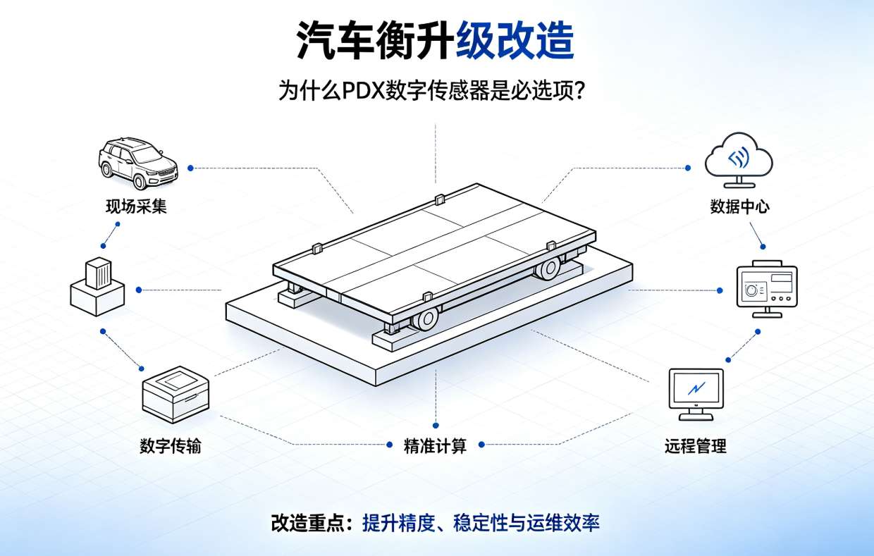 汽车衡升级改造、称重传感器厂家、PDX数字传感器、模拟传感器升级